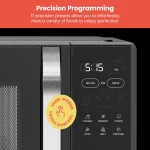 Chefman Microcrisp 1.1 cu. ft. Countertop Microwave Oven + Crisper, 1800 Watts, Black