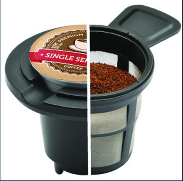 Mainstays Single Serve Coffee Maker, 1 cup Capsule or Ground Coffee, Black, New, Model 202140