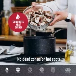 10-Piece Aluminum Ultra-Durable Non-Stick Diamond Infused Cookware Set with Glass Lids