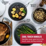 10-Piece Aluminum Ultra-Durable Non-Stick Diamond Infused Cookware Set with Glass Lids