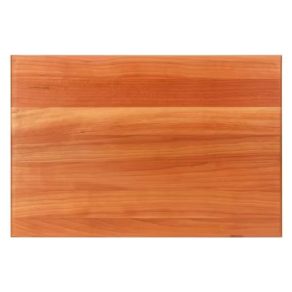 18 in. x 12 in. Rectangle Cherry Wood Reversible Cutting Board Block with Handles