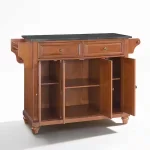 Cambridge Cherry Kitchen Island with Granite Top