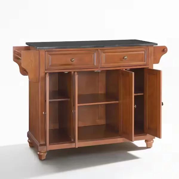 Cambridge Cherry Kitchen Island with Granite Top