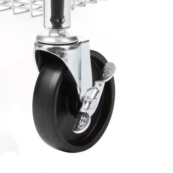 3-Shelf Chrome Rolling Cart