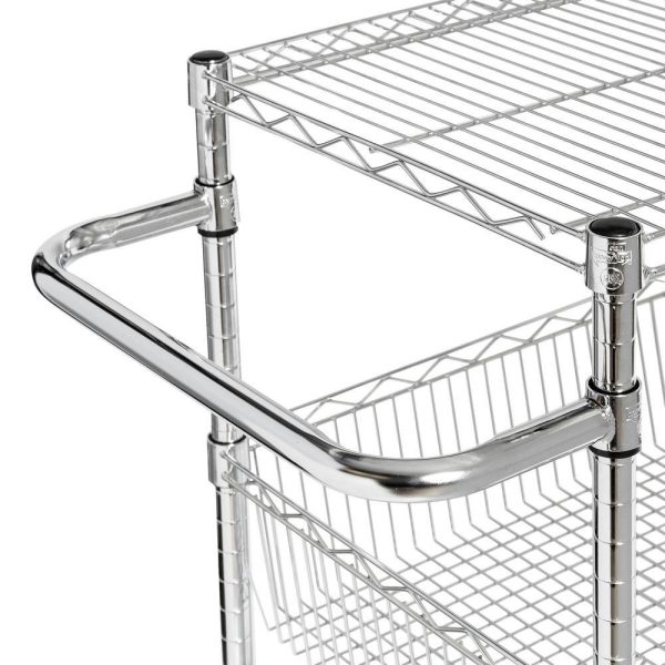 3-Shelf Chrome Rolling Cart
