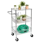3-Shelf Chrome Rolling Cart