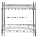 Chrome 5-Tier Metal Wire Shelving Unit (18 in. W x 72 in. H x 24 in. D)
