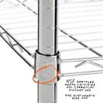 Chrome 5-Tier Metal Wire Shelving Unit (18 in. W x 72 in. H x 24 in. D)