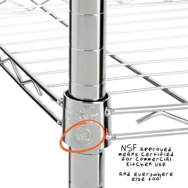 Chrome 5-Tier Metal Wire Shelving Unit (18 in. W x 72 in. H x 24 in. D)