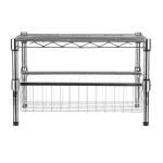 1-Tier Chrome Stacking Cabinet Organizer