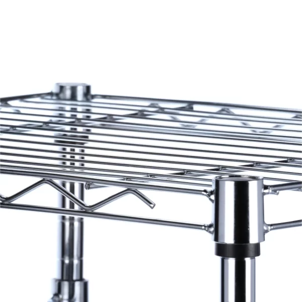 1-Tier Chrome Stacking Cabinet Organizer