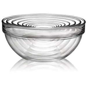 Stackable 10-Piece Glass Mixing Bowl Set