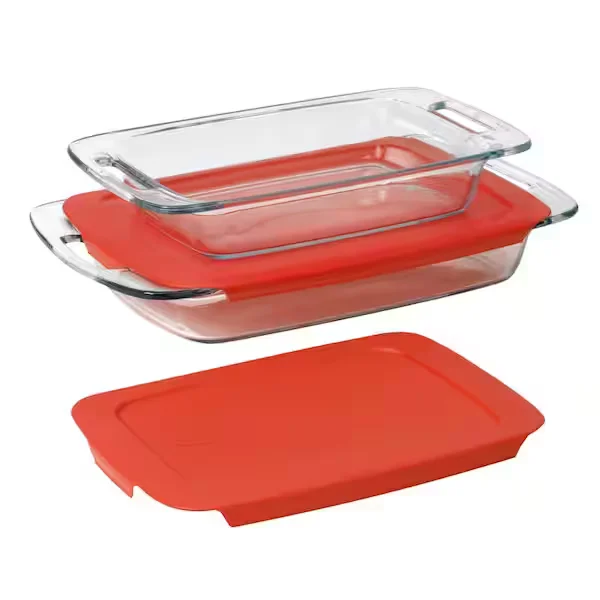 Easy Grab 4-Piece Glass Bakeware Set
