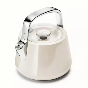 Stovetop Whistling Tea Kettle in Cream