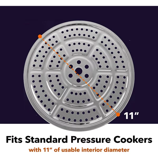 Impresa Products 11-inch Stainless Steel Pressure Cooker Canner Rack / Canning Rack - Set of 2