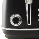Haden Heritage 4-Slice Wide Slot Toaster, Black / Chrome - 75096
