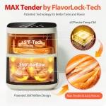 Air Fryer, Beelicious® 8-in-1 Smart Compact 4QT Air Fryers with Shake Reminder, 450°F Digital Airfryer with Flavor-Lock Tech, Tempered Glass Disaplay, Dishwahser-Safe&Nonstick,Fit for 2-4 People,Green