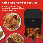 Instant Pot Vortex 5 Quart Single Basket 4-in-1 Air Fryer Oven with Clear Cook Window