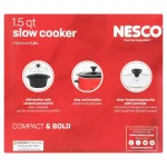 NESCO SC-150R Slow Cooker, 1.5 Quarts, Metallic Red