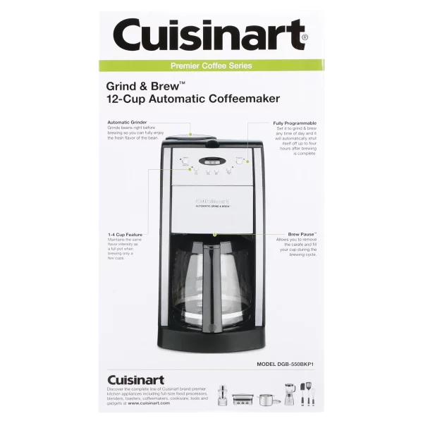 Cuisinart Grind & Brew™ 12 Cup Automatic Coffeemaker, Silver