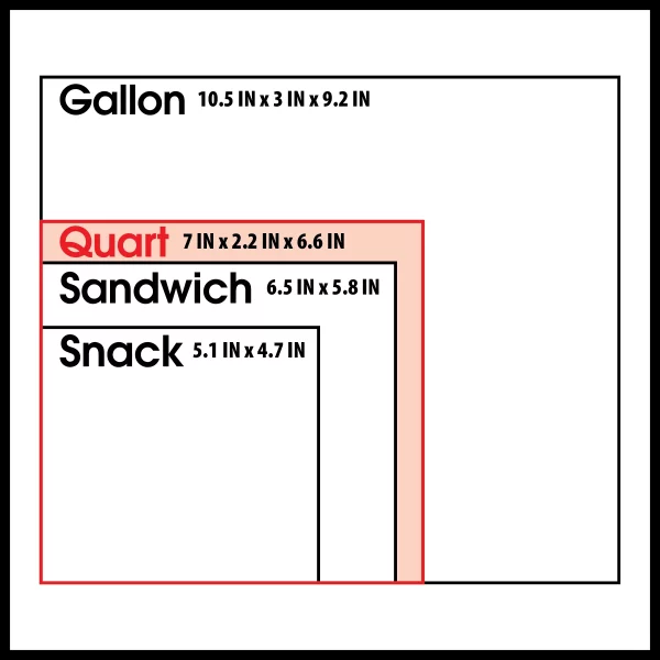 Great Value Fresh Seal Slider Zipper Bags, Gallon Storage, 40 Count