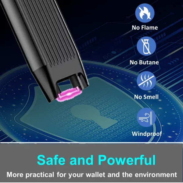 Illuminlabs Electric Lighter – USB Rechargeable Candle lighter, Windproof Flameless Plasma Arc Lighter for BBQ Grill, Camping, Stove, 7.5” Long Stick Lighter,Rose Gold