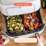 Beautiful 9QT TriZone Air Fryer, White Icing by Drew Barrymore