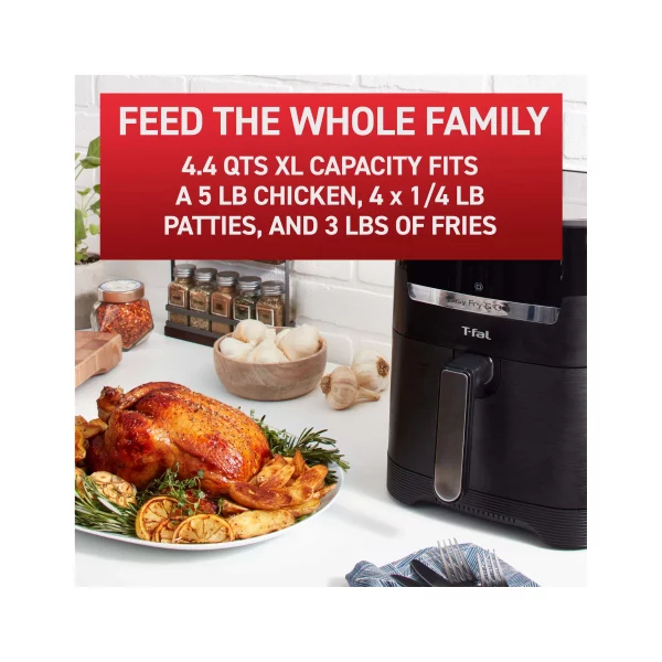 T-fal Easy Fry & Grill XL 2-in-1 Air Fryer Combo, 4.4 quart