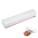 Wrap Cutter,Miuline Foil Dispenser Food Wrap Dispenser Plastic Wrap Cutter Foil and Cling Film Cutte Storage Kitchen,Household Reusable Food Plastic Wrap Dispenser with Cutter