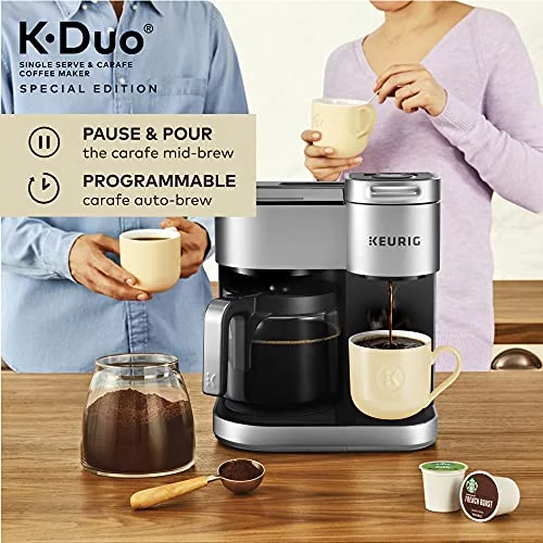 Keurig® K-Duo Special Edition Single Serve K-Cup Pod & Carafe Coffee Maker, Silver