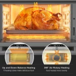 Costway 26.4 QT 10-in-1 Air Fryer Toaster Oven Dehydrate Bake 1800W w/ Recipe