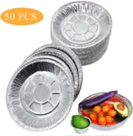 7 inch Aluminum Foil Pie Pans 50 Pcs/Set. Disposable Tin Plates for Pies Tart Quiche by Scheam