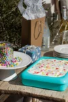 Fancy Panz Plastic 9" x 13" Aqua Foil Pan Carrier 1ct