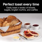Proctor Silex 2 Slice Toaster, Auto Shut Off, Compact, Black, 22624