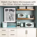 Nostalgia Retro 0.9 Cu. Ft. 800-Watt Countertop Microwave Oven, Aqua