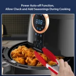 Rozmoz 5.2Qt Air Fryer, 8 Preset Oil-Less Frying Modes, Quickly Heating with Air Fryer Cookbook, Black