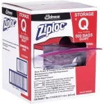 Ziploc Pinch & Seal Storage Bags, Quart, 500 Count