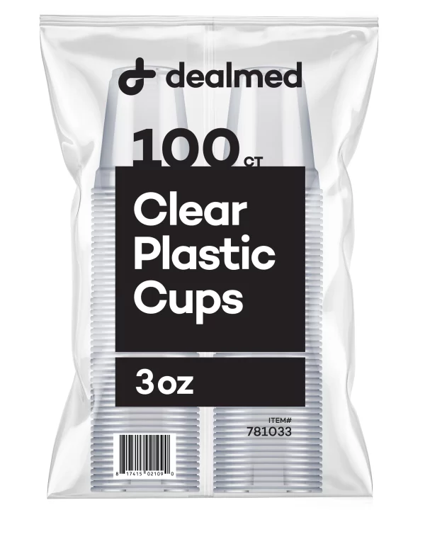 Dealmed Disposable Plastic Cups – 100% Recyclable Cups, Ideal for Doctor's Offices, School Nurse's, Hospitals, at Home and More (Case of 2500, 3 oz.)