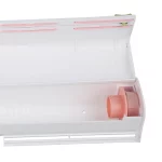 Wrap Cutter,Miuline Foil Dispenser Food Wrap Dispenser Plastic Wrap Cutter Foil and Cling Film Cutte Storage Kitchen,Household Reusable Food Plastic Wrap Dispenser with Cutter