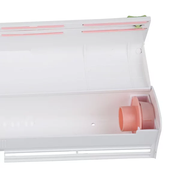 Wrap Cutter,Miuline Foil Dispenser Food Wrap Dispenser Plastic Wrap Cutter Foil and Cling Film Cutte Storage Kitchen,Household Reusable Food Plastic Wrap Dispenser with Cutter