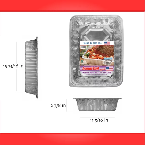 Handi-Foil Medium Aluminum Roaster Pan & Lid 1 Count