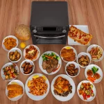 Deco Chef 24 QT Black Countertop Toaster Oven with built-in Air Fryer and included Accessories