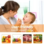 Hand Blender Set 500W 5-in-1 Immersion Stick Blender with 500ml Food Processor, 600ml Beaker, Egg Whisk, Milk Frother Whisk - 9 Speeds, Turbo Button, Lightweight, BPA-Free, Black