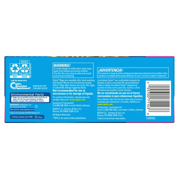 Ziploc® Brand Snack Bags, 90 Count