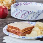 Great Value Everyday Strong, Soak Proof, Microwave Safe, Disposable Paper Plates, 10", Patterned, 150 Count