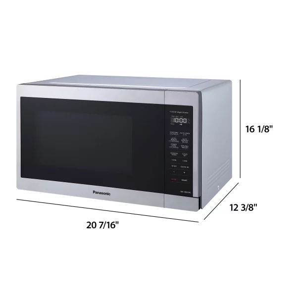 Panasonic 1.3 Cu. ft. Countertop Microwave Oven,1100W, Stainless Steel – NN-SB65NS