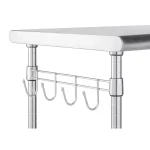 EcoStorage Chrome Color 34 in. Stainless Steel Kitchen Cart