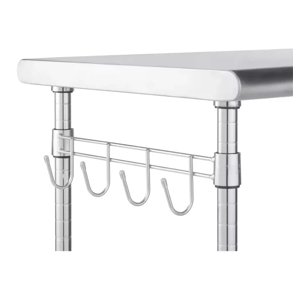 EcoStorage Chrome Color 34 in. Stainless Steel Kitchen Cart