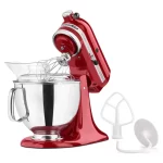 Artisan 5 Qt. 10-Speed Empire Red Stand Mixer with Flat Beater, 6-Wire Whip and Dough Hook Attachments