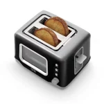 Rise by Dash Clear View 2-Slice Toaster with See Through Window - Defrost, Reheat, Feature for Bagels + Auto Shut off - Black